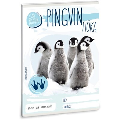 Ars Una cuki pingvin fióka A5 27-32 kockás füzet