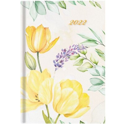 Kalendart Joy 2022-es J012 B6 heti beosztású sárga tulipán határidőnapló