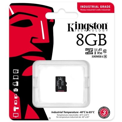 Kingston 8GB SD micro Industrial (SDHC Class 10 A1) (SDCIT2/8GBSP) memória kártya