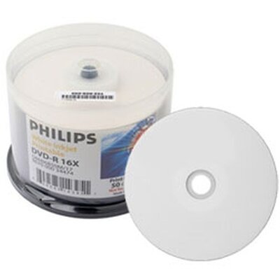 Philips DVD-R 4,7 GB 16x nyomtatható lemez 25db/henger