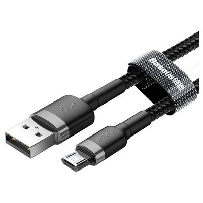 Baseus CAMKLF-BG1 microUSB 1m szürke-fekete kábel