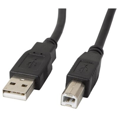 Lanberg 3m USB-A 2.0 apa - USB-B apa fekete ferritgyűrűs kábel