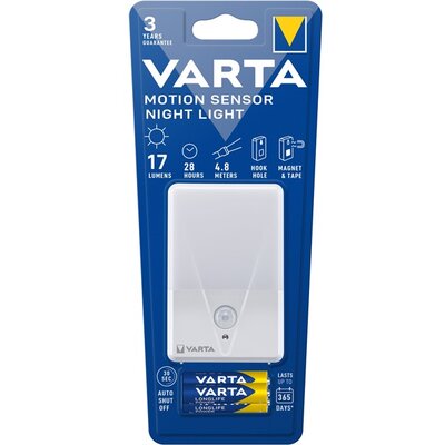 Varta 16624101421 Motion Sensor Night Light éjjeli lámpa + 3db AAA elem