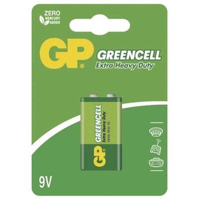 GP Greencell 9V, 6F22 elem 1db/bliszter