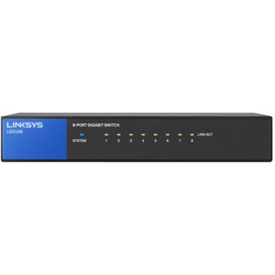 Linksys SMB LGS108 8port 10/100/1000Mbps LAN nem menedzselhető asztali Switch