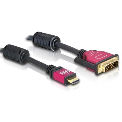 Delock 84342 HDMI-A – DVI-D 1.8m apa/apa átalakító kábel