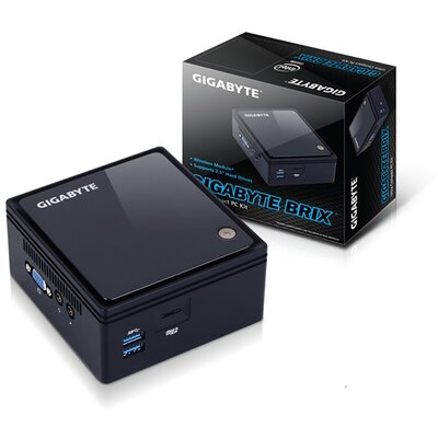 Gigabyte GB-BACE-3160 Brix Intel Fekete barebone mini asztali PC