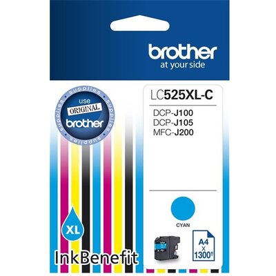 Brother LC525XLC cián tintapatron