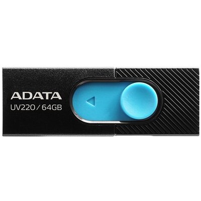 ADATA 64GB USB2.0 Fekete-Kék (AUV220-64G-RBKBL) Flash Drive