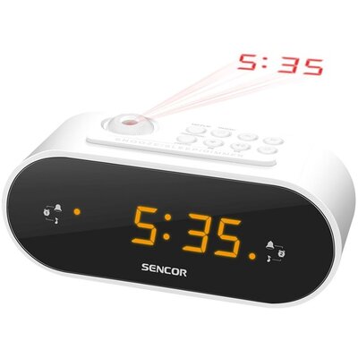 Sencor SRC 3100 W fehér kivetítős rádiós ébresztőóra