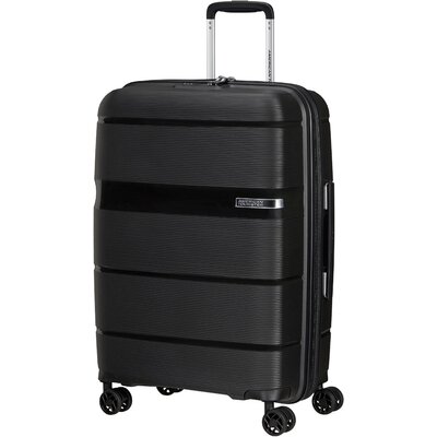 American Tourister LINEX Spinner 66/24 Tsa Fekete bőrönd 63 L