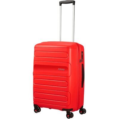 American Tourister SUNSIDE Spinner 68/25 Exp Négykerekű Bőrönd Piros
