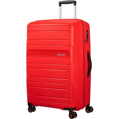 American Tourister SUNSIDE Spinner 77/28 Exp Négykerekű Bőrönd Piros