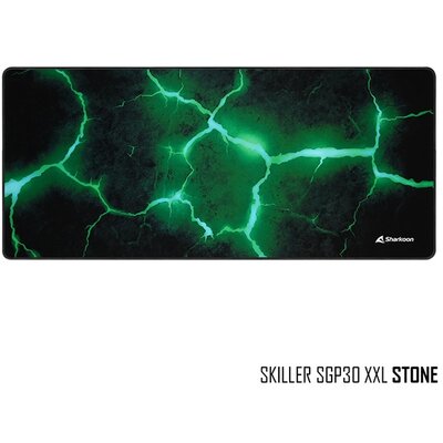 Sharkoon Egérpad - Skiller SGP30 XXL STONE (900 x 400 x, 2,4 mm; varrott szélek; fekete)