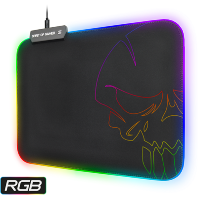 Spirit of Gamer Egérpad - RGB Medium (RGB háttérvilágítás, 350 x 255 x 3mm; fekete)