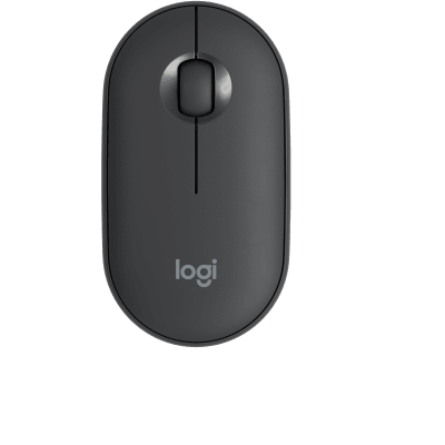 Logitech Egér - M350 Pebble (Vezeték nélküli, Optikai, 1000 DPI, Grafit)