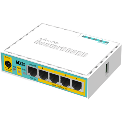 MIKROTIK Vezetékes Router RouterBOARD 5x100Mbps (POE out), Menedzselhető, Asztali - RB750UPR2