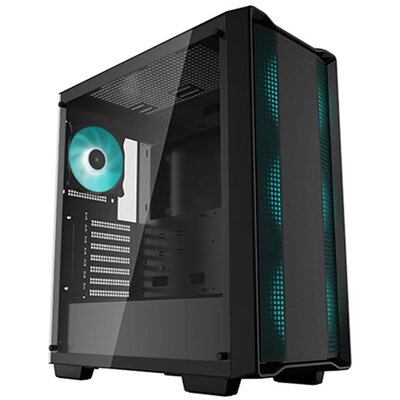 DeepCool Számítógépház - CC560 (fekete, ablakos, 3x12cm ventilátor, Mini-ITX / Mico-ATX / ATX, 1xUSB3.0, 1xUSB2.0)