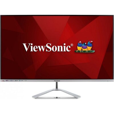 ViewSonic Monitor 32" - VX3276-4K-MHD (VA, 16:9, 3840x2160, 4ms, 300cd/m2, 2xHDMI, DP, VESA, SPK, ezüst, káva nélk.)