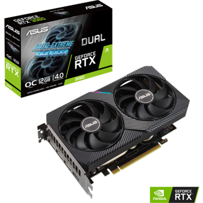 ASUS NVIDIA RTX 3060 12GB GDDR6 - DUAL-RTX3060-O12G-V2 - Low Hashrate (LHR)