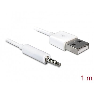 Delock Kábel - 83182 (USB kábel iPhone, Shuffle készülékhez, fehér, 1m)