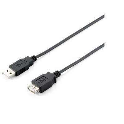Equip Kábel - 128850 (USB2.0, A-A hosszabbítókábel, apa/anya, duplán árnyékolt, 1,8m)