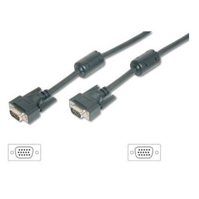 Equip Kábel - 118817 (VGA kábel, HD15, ferrit gyűrűvel, duplán árnyékolt, apa/apa, 1,8m)