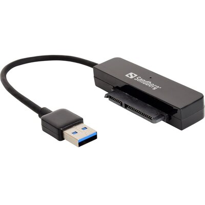 Sandberg Kábel Átalakító - USB3.0 to SATA Link (fekete; USB bemenet - SATA 2,5" kimenet; max.5 Gbit/sec)