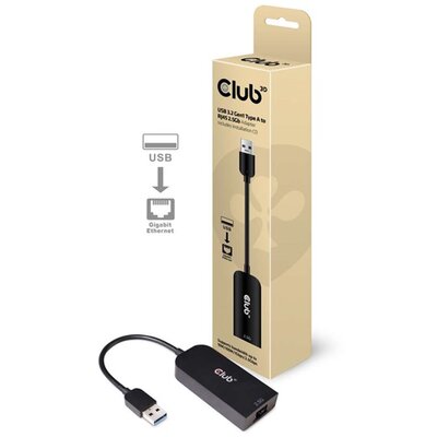 Club3D USB 3.2 Gen1 Type A to RJ 45 2.5 Gbps Adapter