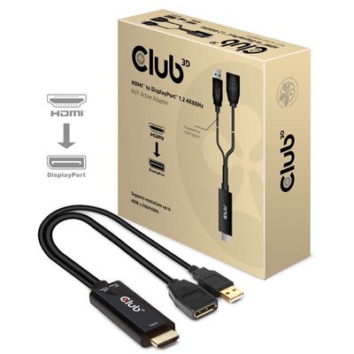 Club3D HDMI - DisplayPort 4K 60Hz M/F Active Adapter