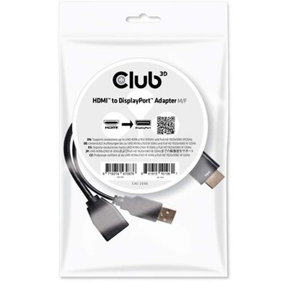 Club3D HDMI™ to DisplayPort™ Adapter Male/Female