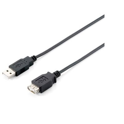 Equip Kábel - 128852 (USB2.0, A-A hosszabbítókábel, apa/anya, duplán árnyékolt, 5m)