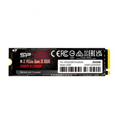 SILICON POWER SSD UD80 250GB M.2 PCIe Gen3 x4 NVMe 3400/3000 MB/s