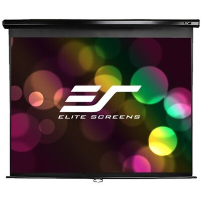 EliteScreens 99" (1:1) manuális fali vászon M99UWS1 (178 x 178 cm, Fekete váz)