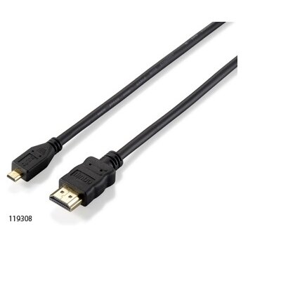 Equip Kábel - 119308 (HDMI1.4 - MicroHDMI kábel, apa/apa, 2m)