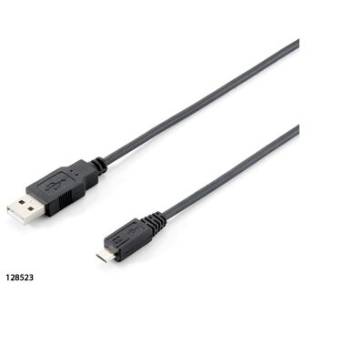 Equip Kábel - 128523 (USB2.0, A-microB kábel, apa/apa, 1,8m)