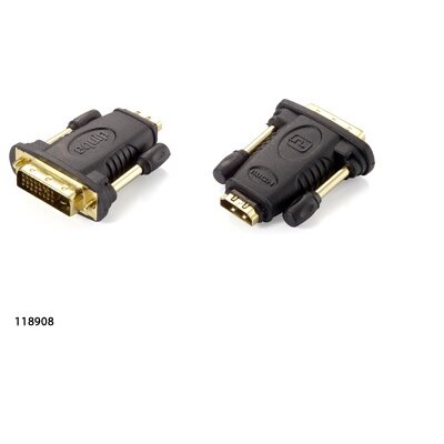 Equip Átalakító - 118908 (HDMI-DVI(24+1), anya/apa, fekete)