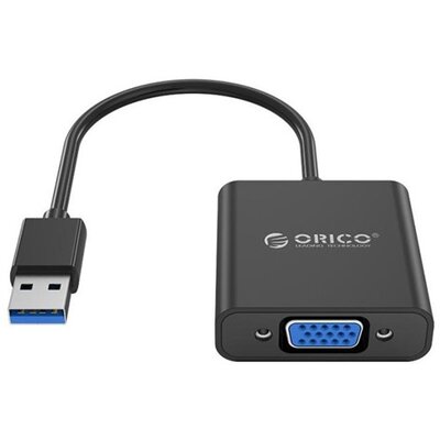 Orico kábel átalakító - UTV-BK/97/ (USB-A 3.0 to VGA, 1080p, fekete)