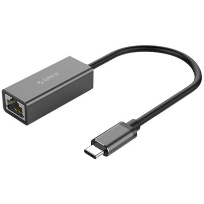 Orico kábel átalakító - XC-R45-V1-BK/25/ (USB-C to RJ-45, Gigabit, fekete)