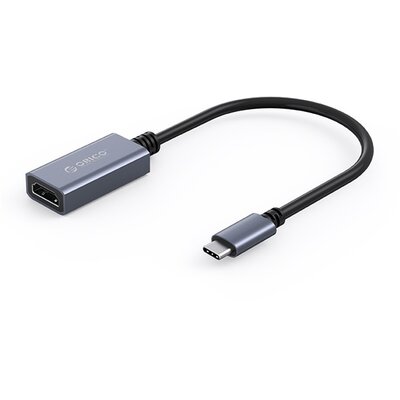 Orico kábel átalakító - CTH-GY /118/ (USB-C to HDMI, 4K/60Hz, szürke)