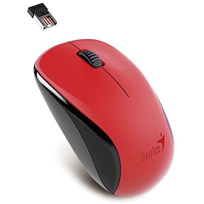 Genius Egér - NX-7000 (Vezeték nélküli, USB, 3 gomb, 1200 DPI, BlueEye, piros)