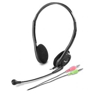Genius Fejhallgató - HS-200C Fejhallgató (3,5mm Jack, mikrofon, fekete)