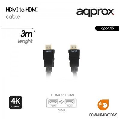 APPROX Kábel - HDMI 1.4 kábel apa/apa 3m