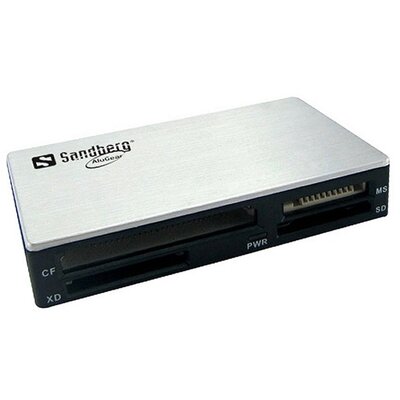 Sandberg Kártyaolvasó - Multi Card Reader USB3.0 (ezüst-fekete; USB3.0; SD;SDHC;XD;MS;CF)