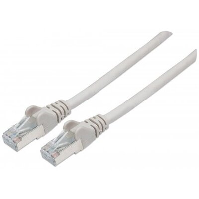 Manhattan Kábel - S/FTP Patch (RJ45 to RJ45, Cat6A 500Mhz, LSOH, 100% réz, 2m, 10Gbit, Szürke)