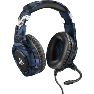 Trust Fejhallgató - GXT 488 Forze PS4 (Nagy-párnás; mikrofon; hangerőszabályzó; 3.5mm jack; PlayStation®; kék)