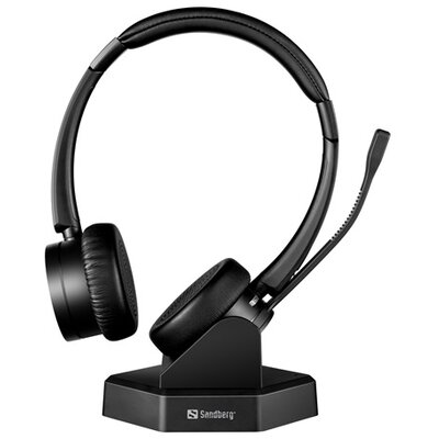 Sandberg Wireless Fejhallgató - Bluetooth Office Headset Pro+ (Bluetooth 5.0; mikrofon; hangerő szabályzó; fekete)