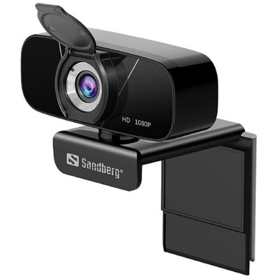 Sandberg Webkamera - USB Chat Webcam 1080P HD (1920x1080, 30 FPS, USB 2.0, univerzális csipesz, mikrofon, 1,5m kábel)