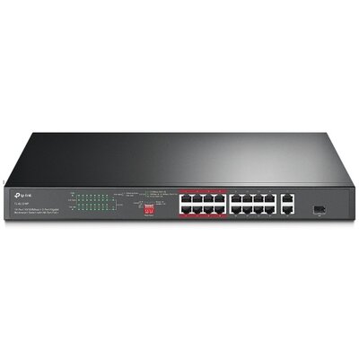 TP-Link Switch PoE - TL-SL1218P (16port 100Mbps; 16 at/PoE+ port; 2x Combo SFP; 150W, 250m extended mode)