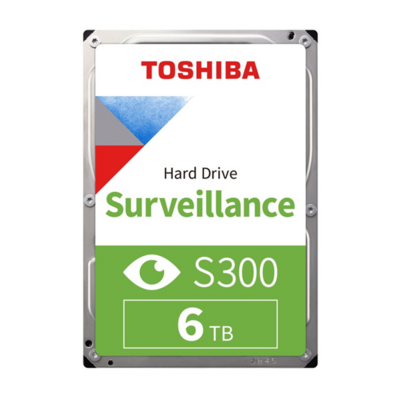 Toshiba Belső HDD 3.5" - S300 Surveillance 6TB (Bulk; Biztonságtechnikai rögzítőkbe; 128MB / 5400RPM)